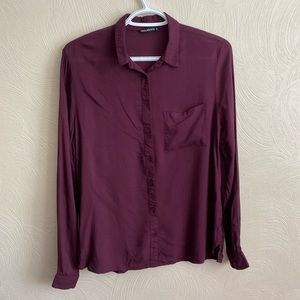 TERRANOVA Purple Button Down Shirt Women